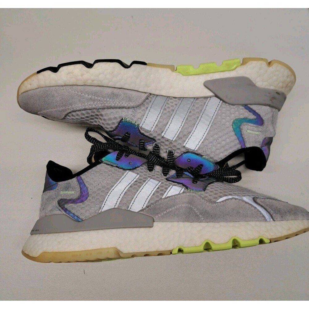 adidas Nite Jogger Running Shoes Men's Size 10 Grey - Picture 2 of 7